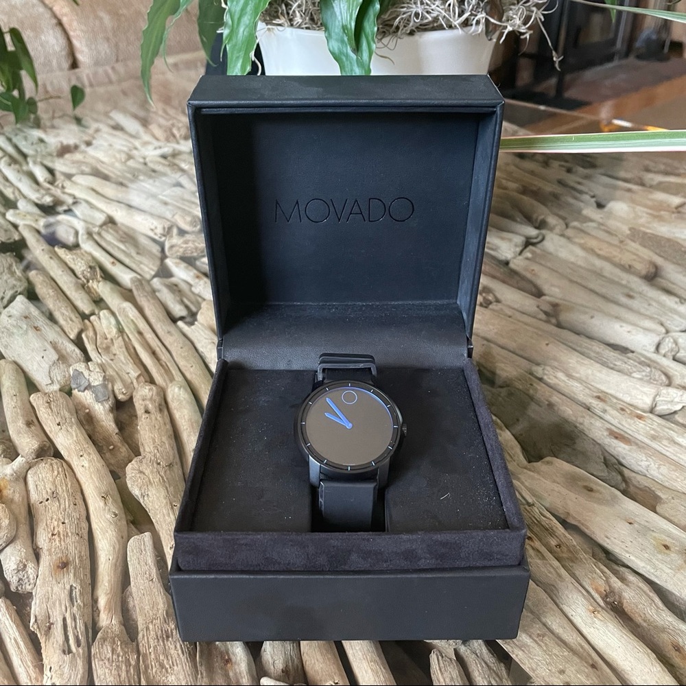 Movado blue and black watch brand new